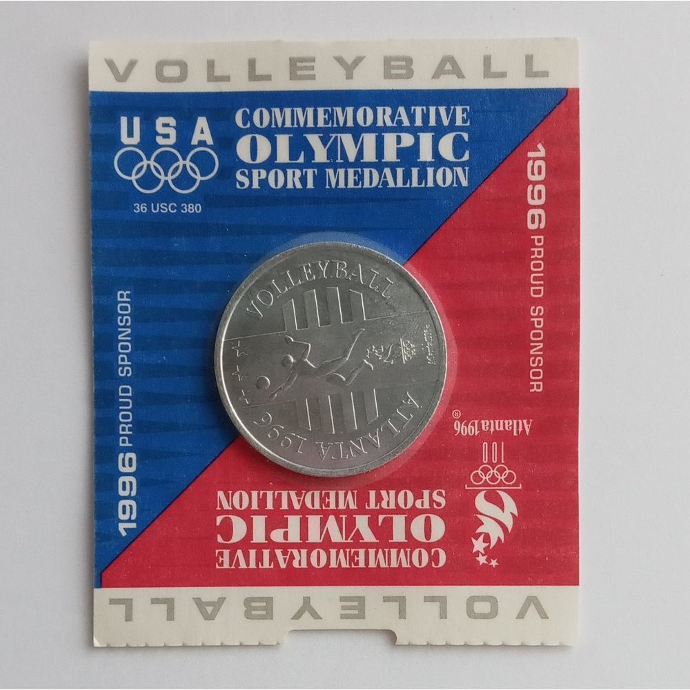 1996 USA Commemorative Olympic Sport Medallion Atlanta Volleyball NIP